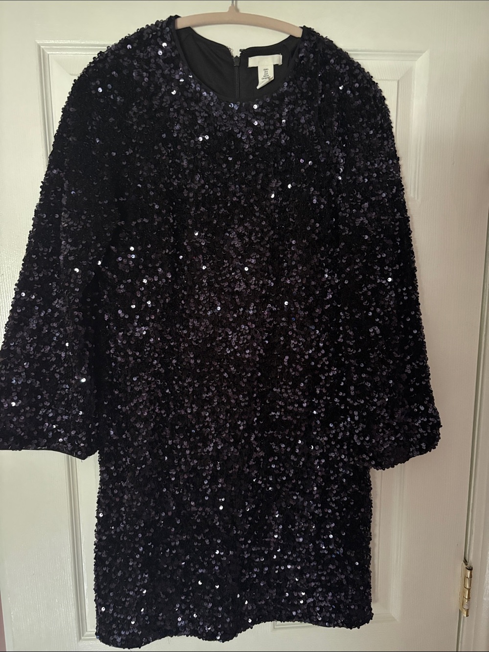 H&M Black Sequin Shift Dress for Girls